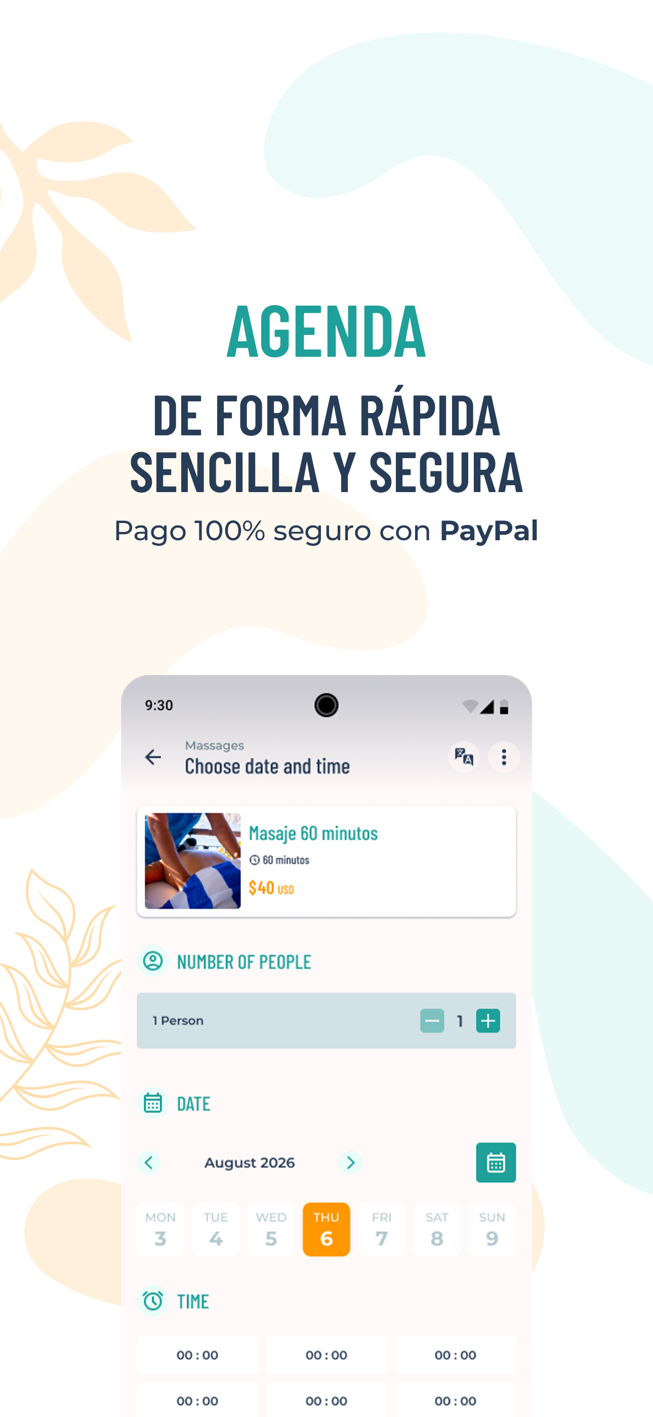 The app screen 1