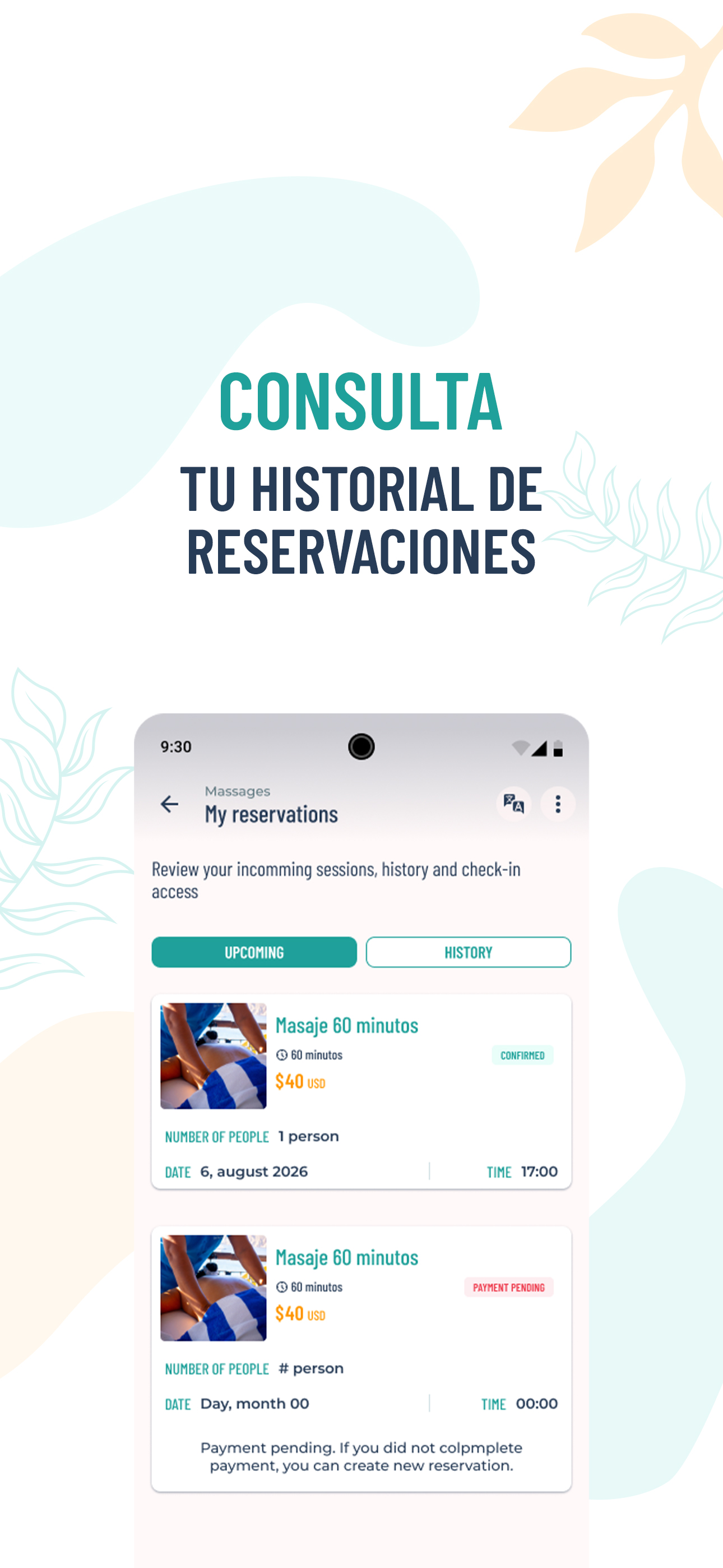 The app screen 2
